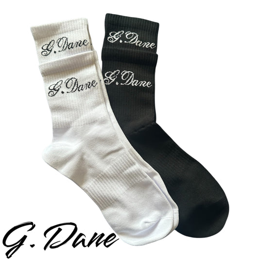 2 Pack Of G Dane Doubled Layered Socks 1 White & 1 Black