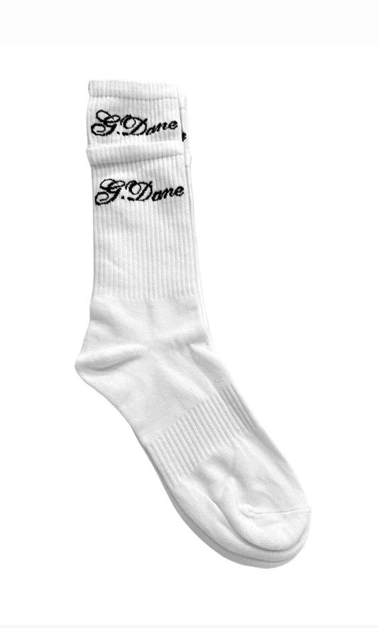 3 Pack Of White G Dane Double Layered Socks
